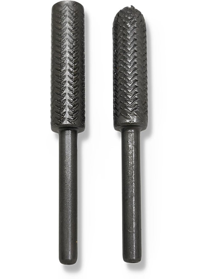 ZIODIC High Speed Metal File Burr Drill Bit Set Metal Working Rasps 1/4" / 6.35mm Shank Burs Tools Cutting Tool Black 5pcs/set, High Speed Steel, Round - Image 3